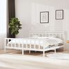 vidaXL Estrutura de cama 200x200 cm madeira maciça branco
