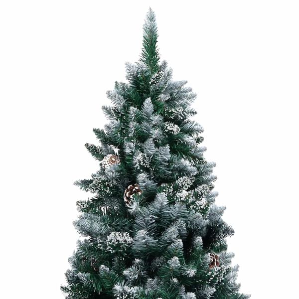 vidaXL &Aacute;rvore Natal artificial com LEDs e bolas e pinhas 240 cm