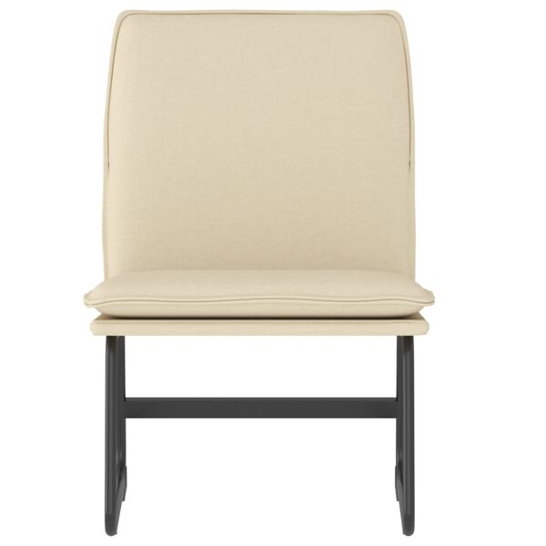 vidaXL Cadeira lounge 52x75x76 cm tecido cor creme