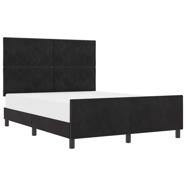 vidaXL Cama Box com cabeceira Preto 140 x 200 cm Veludo