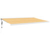 vidaXL Toldo retr&aacute;til 5x3 m tecido e alum&iacute;nio amarelo e branco