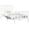 vidaXL Cama sem colch&atilde;o 90x190 cm madeira de pinho maci&ccedil;a branco