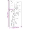 vidaXL Decoração p/ muro de jardim 105x55 cm aço corten design bambu