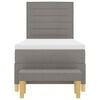 vidaXL Cama Box com colch&atilde;o Cinzento-acastanhado 90 x 190 cm tecido