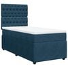vidaXL Cama com molas/colch&atilde;o 90x190 cm veludo azul-escuro