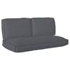 vidaXL Conjunto de Almofadas Tecido Oxford Antracite 120 x 60 x 52 cm