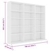 vidaXL Arm&aacute;rio para CD 100x23x89,5 cm derivados de madeira branco