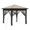 vidaXL Gazebo com 4 Laterais 2,6 x 2,6 m Creme e Antracite