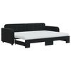 vidaXL Sof&aacute;-cama com gavet&atilde;o e colch&otilde;es 80x200 cm veludo preto