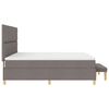 vidaXL Cama Box com colchão Cinzento-acastanhado 200 x 200 cm tecido