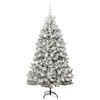 vidaXL &Aacute;rvore de Natal Artificial Verde e Branco 180 cm PVC e Metal