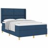 vidaXL Cama Box Spring com colch&atilde;o Azul 140 x 190 cm tecido