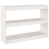 vidaXL Estante/divis&oacute;ria 100x30x71,5 cm madeira de pinho branco