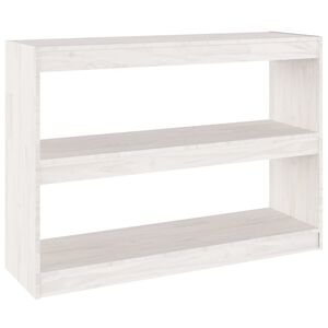 vidaXL Estante/divis&oacute;ria 100x30x71,5 cm madeira de pinho branco