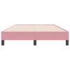 vidaXL Estrutura de cama sem colch&atilde;o 120x220 cm veludo rosa