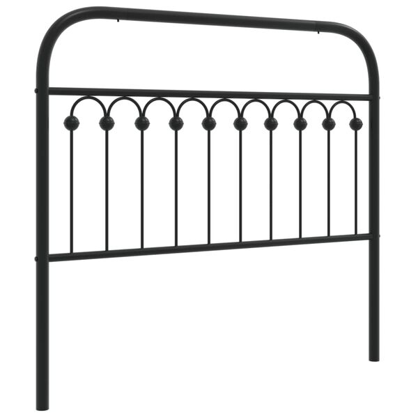 vidaXL Cabeceira de cama 107 cm metal preto