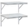 vidaXL Prateleiras de parede 2 pcs 50x40 cm a&ccedil;o inoxid&aacute;vel prateado