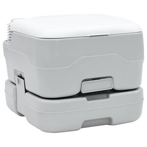 vidaXL Vaso Sanit&aacute;rio de Camping Cinza e Branco 41,5 x 36,5 x 30 cm