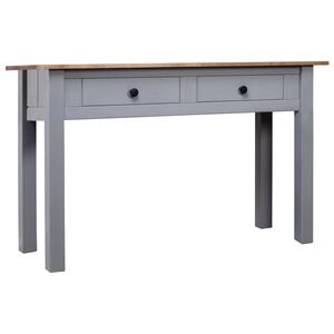 vidaXL Mesa consola 110x40x72 cm pinho maci&ccedil;o Panama cinzento