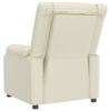 vidaXL Poltrona de massagens elevatória couro artificial cor creme