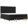 vidaXL Cama Box com colch&atilde;o com cabeceira Preto 180 x 200 cm tecido