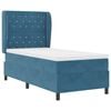vidaXL Cama Box com colch&atilde;o Azul Escuro 190 x 90 cm Poli&eacute;ster