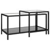 vidaXL Mesas de centro 2 pcs vidro temperado preto