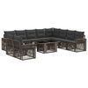 vidaXL Conjunto de Sof&aacute; de Jardim 11 unid. Cinza e Cinza Escuro