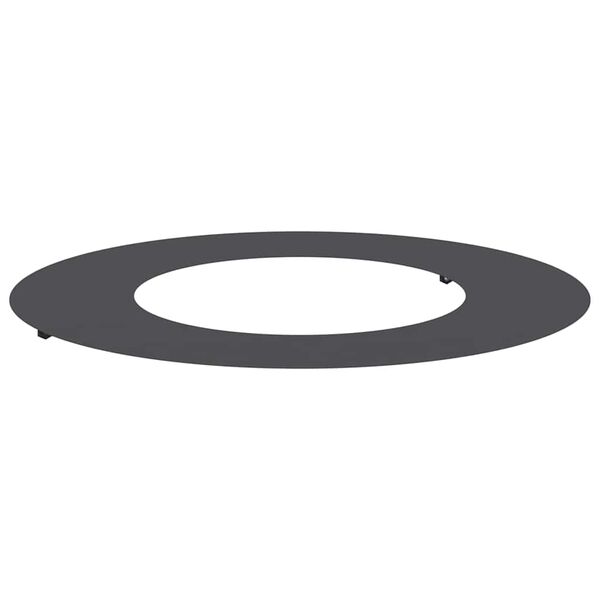 vidaXL adequado para Anel de &Aacute;rvore Plano Preto &Oslash;40 / 70 cm A&ccedil;o