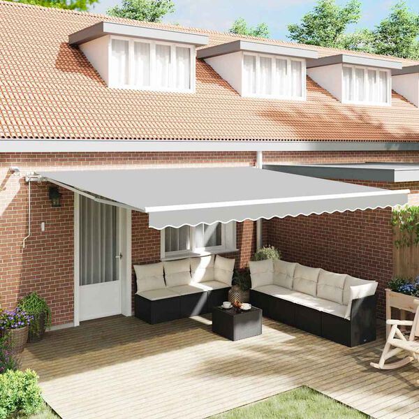 vidaXL Estrutura de Toldo Branco 400 &times; 350 cm Alum&iacute;nio