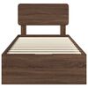 vidaXL Estrutura da Cama com cabeceira Carvalho castanho 100 x 200 cm