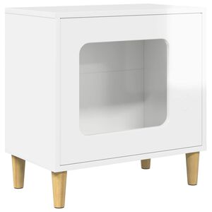 vidaXL Casa para Gatos Branco Brilhante 51 x 30 x 52 cm