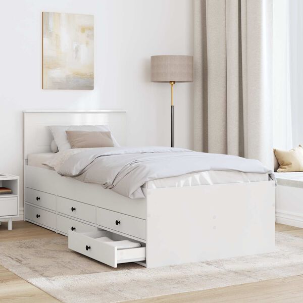 vidaXL Sof&aacute;-camas Manual Branco e Preto 90 x 200 cm Madeira processada