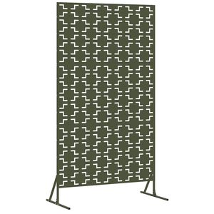 vidaXL Protetor de Privacidade 100 x 50 x 180 cm A&ccedil;o Verde-Azeitona