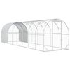 vidaXL Galinheiro Prateado 800 x 200 x 200 cm A&ccedil;o Galvanizado