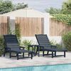 vidaXL Móveis de Lounge para Jardim 2-pessoa 2 pcs Azul-marinho