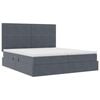 vidaXL Cama com Armazenamento Cinza Escuro 180 x 200 cm Veludo