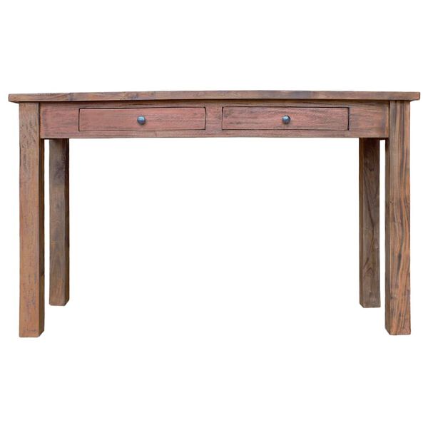 vidaXL Mesa consola madeira de mogno maciça 123x42x75 cm