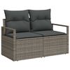 vidaXL Conjunto de Sof&aacute; de Jardim 8 pcs Cinzeto Rattan e A&ccedil;o e Vidro