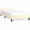 vidaXL Estrutura cama c/ cabeceira sem colch&atilde;o 80x200 cm creme