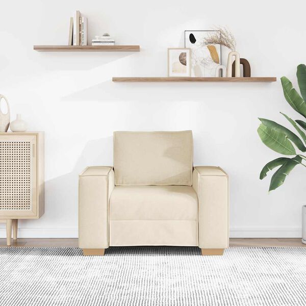 vidaXL Sof&aacute;-cadeira de linho 100x78x84 cm