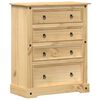 vidaXL Arm&aacute;rio com gavetas Corona 92x48x114 cm madeira de pinho maci&ccedil;a