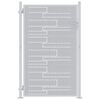 vidaXL Port&atilde;o de Jardim 85 x 144 cm A&ccedil;o inoxid&aacute;vel Prateado Tranc&aacute;vel
