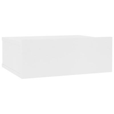vidaXL Mesa de cabeceira suspensa 40x30x15 cm contraplacado branco