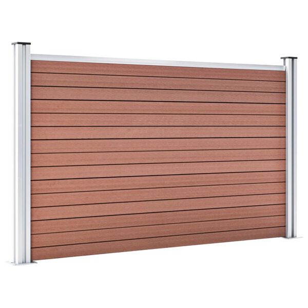 vidaXL Painel de veda&ccedil;&atilde;o para jardim 353x106 cm WPC castanho