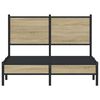 vidaXL Estrutura de cama sem colch&atilde;o 120x200 cm metal carvalho sonoma