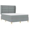 vidaXL Cama Box Springs com Colch&atilde;o Cinza Escuro 90x190 cm tecido