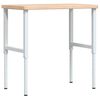 vidaXL Bancada retangular 100x60x(73-99,5) cm madeira carvalho maci&ccedil;a