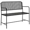 vidaXL Banco de jardim 2 -Seater 103,5 x 51,5 x 90 cm A&ccedil;o Preto