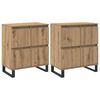 vidaXL Buffet 2 unid. Carvalho Artesanal 60 x 35 x 70 cm
